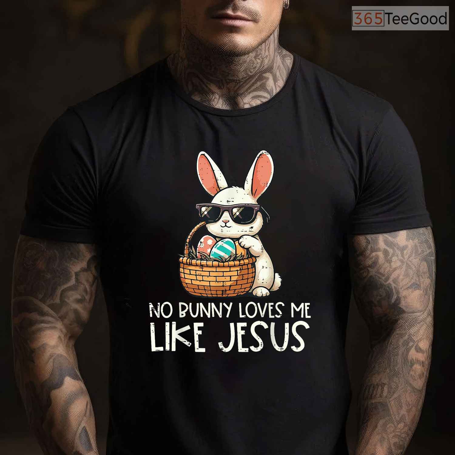 Easter No Bunny Loves Me Like Jesus Christian T-Shirt Kids Women Religious Tee