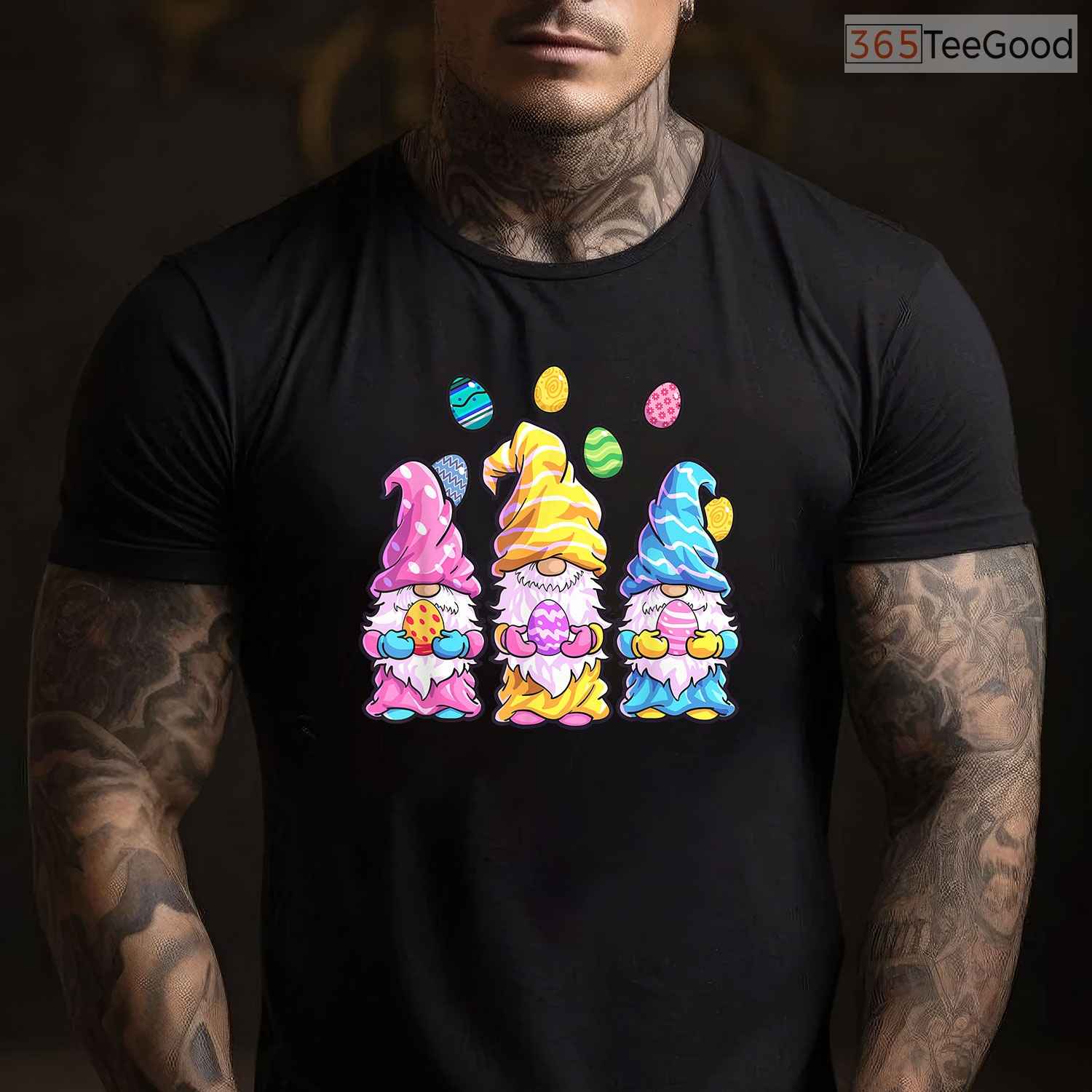 Gnome Easter Shirt Women Easter Outfit T-Shirt Cute Spring Garden Gnome Tee