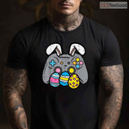 Easter Video Game Bunny Eggs Gaming T-Shirt Gamer Boys Men Teen Kids Gift Tee
