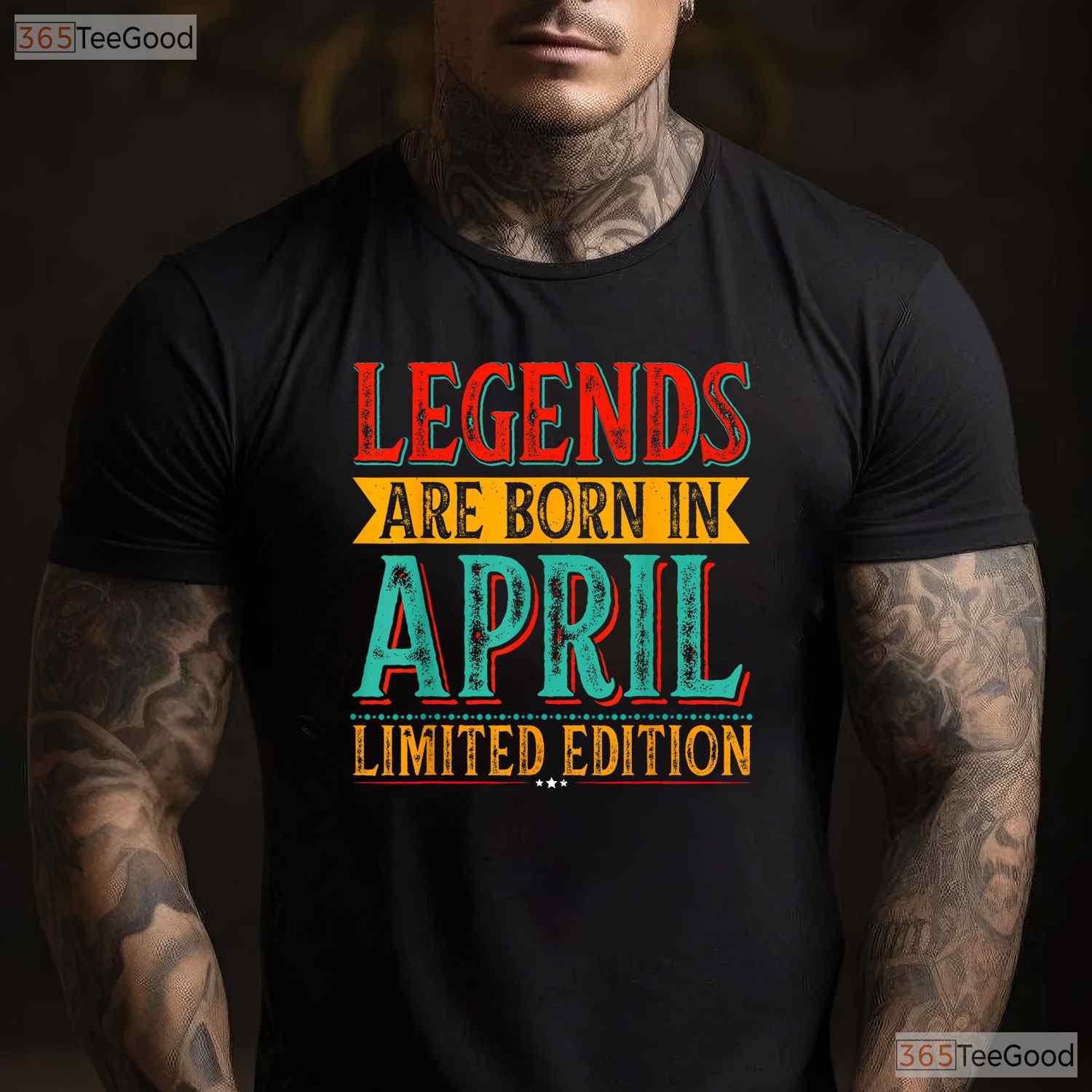 The Legends Are Born In April T-Shirt - Vintage April Birthday Tee - Retro Gift Ideas
