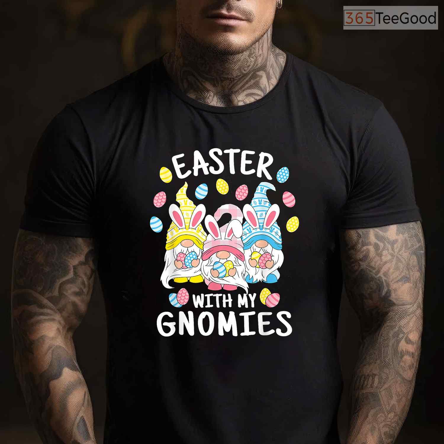 Funny Easter With My Gnomies T-Shirt Happy Holiday Gnome Garden Pun Top Shirt