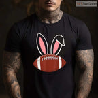 Bunny Ears American Football Fan T-Shirt Funny Easter Sports Game Day Shirt