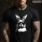 Rabbit Easter Bunny Sunglasses T-Shirt Cool Hipster Glasses Spring Gift Shirt