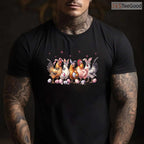 Easter Bunny Farm Chicken T-Shirt Funny Hen Bunny Ears Animal Humor Top Shirt