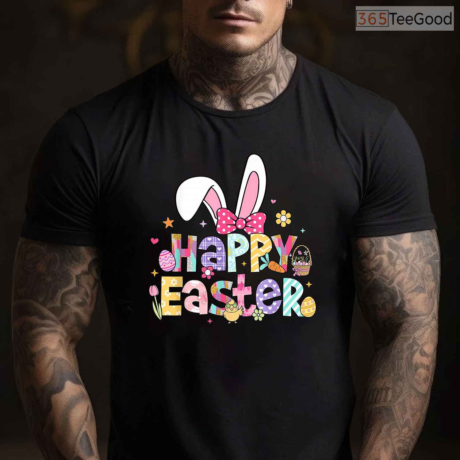 Happy Easter 2026 Cute Bunny Rabbit T-Shirt Holiday Women Girls Memory Shirt