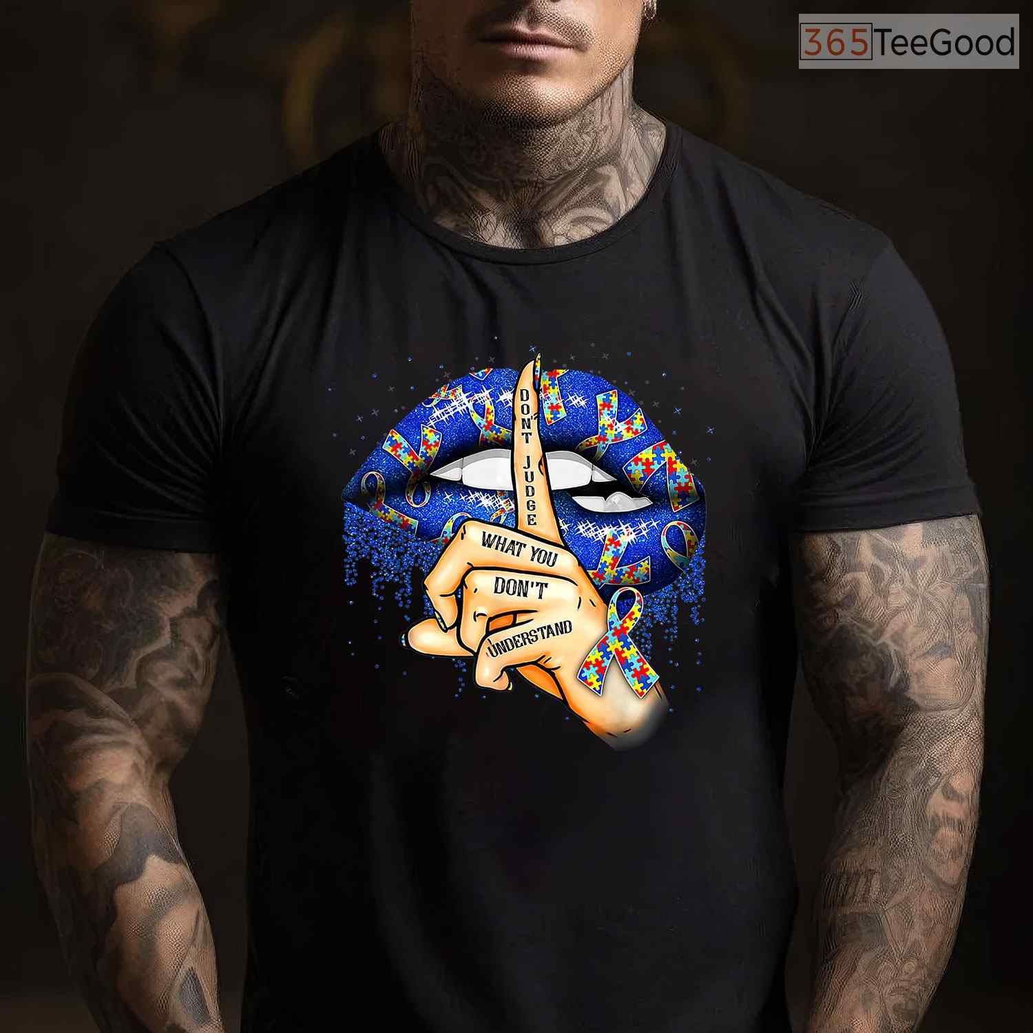 Dont Judge What You Dont Understand Autism Lips Shirt April Month T-Shirt