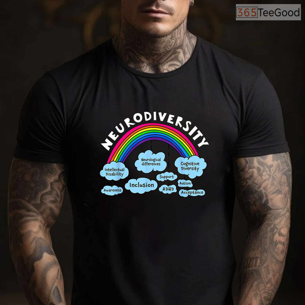 Neurodiversity Rainbow Awareness Autism Shirt April Awareness Month T-Shirt