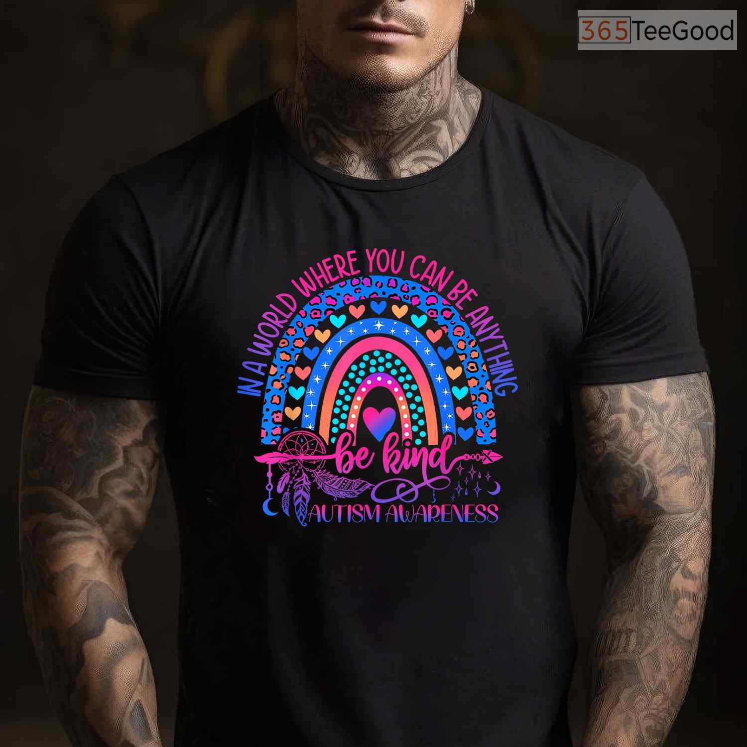 Autism Awareness Be Kind Leopard Rainbow Shirt Choose Kindness April T-Shirt