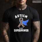 Autism Awareness Shirt Boys Girls Kids Is My Superpower April Gift T-Shirt