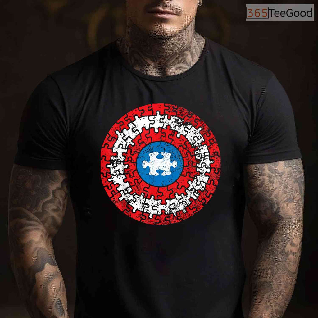 Autism Awareness Captain Shirt Support Autistic Superkid April T-Shirt