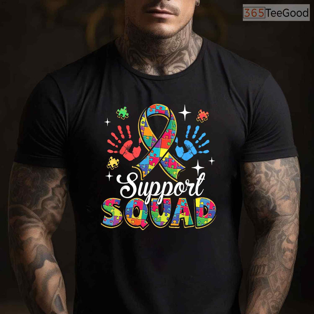 Autism Awareness Autism Support Squad Family T-Shirt April Month Apparel