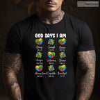 God Says I Am Autism Awareness Christian Bible Verse Shirt April T-Shirt