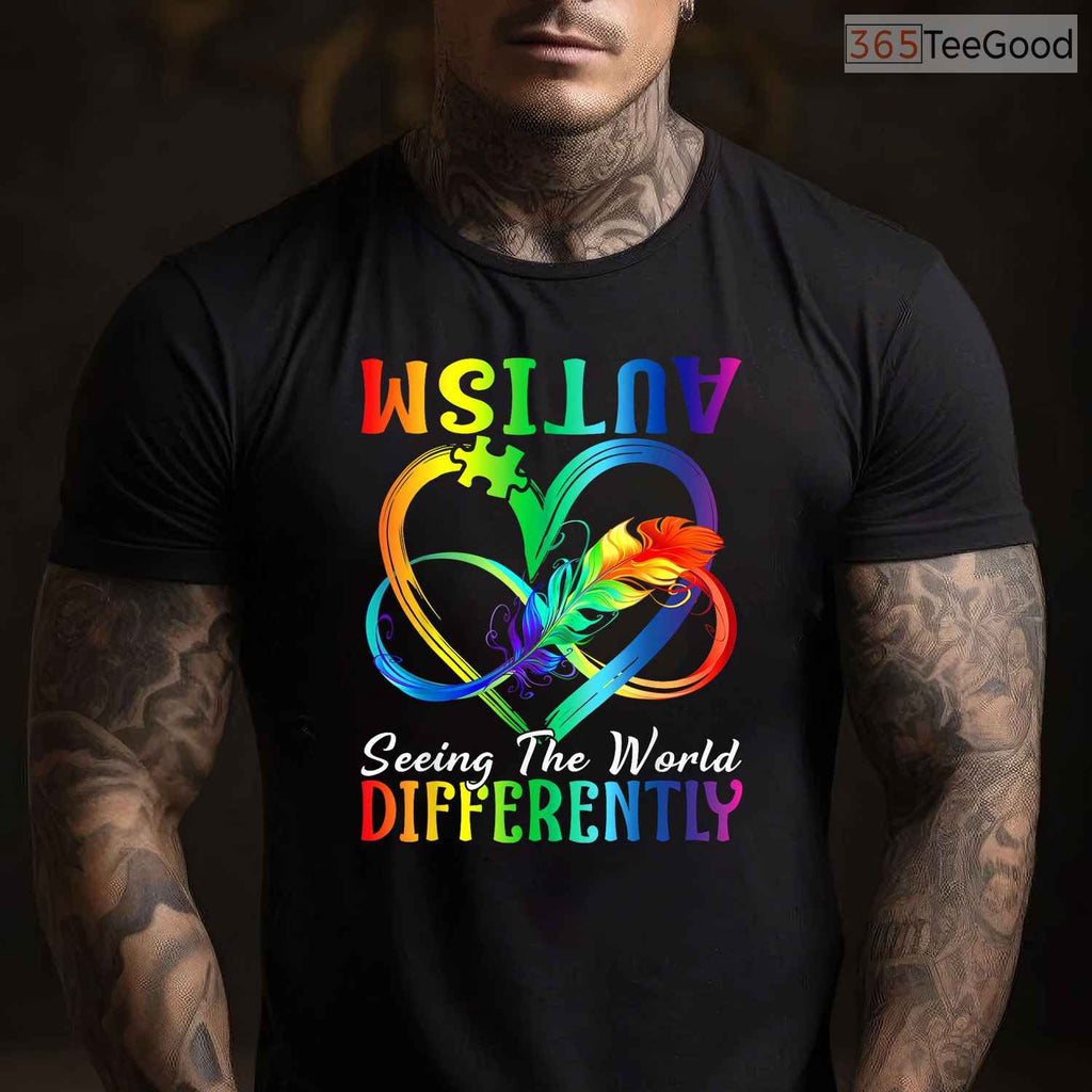 Seeing The World Differently Autism Awareness Infinity Shirt April T-Shirt