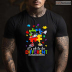 Its OK To Be Different Dabbing Puzzle Autism Shirt April Awareness Kids T-Shirt