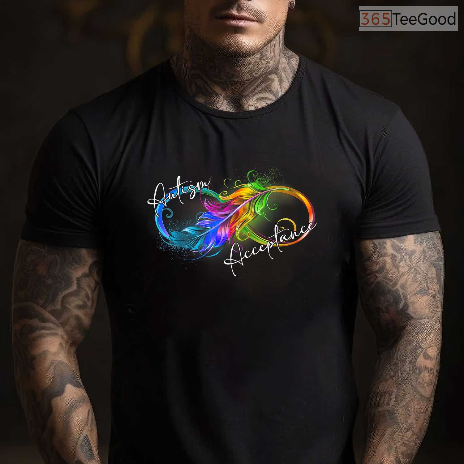 Autism Red Instead Infinity Symbol Autistic Shirt April Acceptance Month T-Shirt