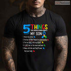 Autistic Son Support Squad Autism Shirt April Awareness Mom Dad Parents T-Shirt