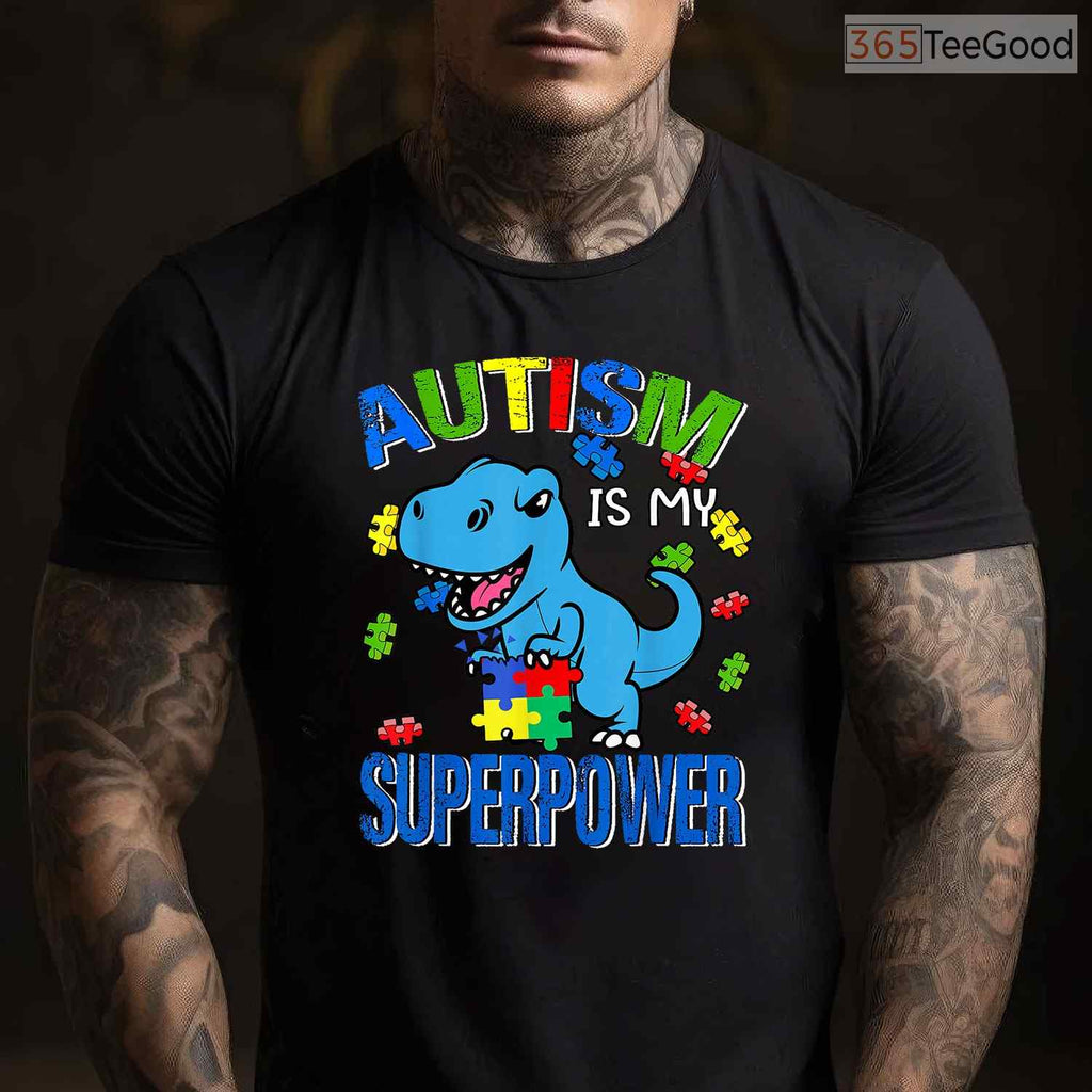 Autism Is My Superpower Kids Boys Shirt April Awareness Month Superhero T-Shirt