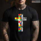 Autism Awareness Jesus Cross Puzzle Cool Christian Shirt April Faith T-Shirt