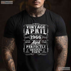 Retro 60th Birthday April 1966 T-Shirt - Vintage 60 Years Old Gift For Men Dad