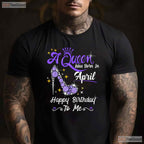 A Queen Was Born In April High Heel T-Shirt - Happy Birthday To Me Gift For Her