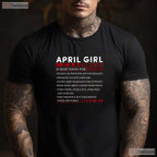 April Girl Facts T-Shirt - Human Lie Detector Funny Birthday Gift For Women Tee
