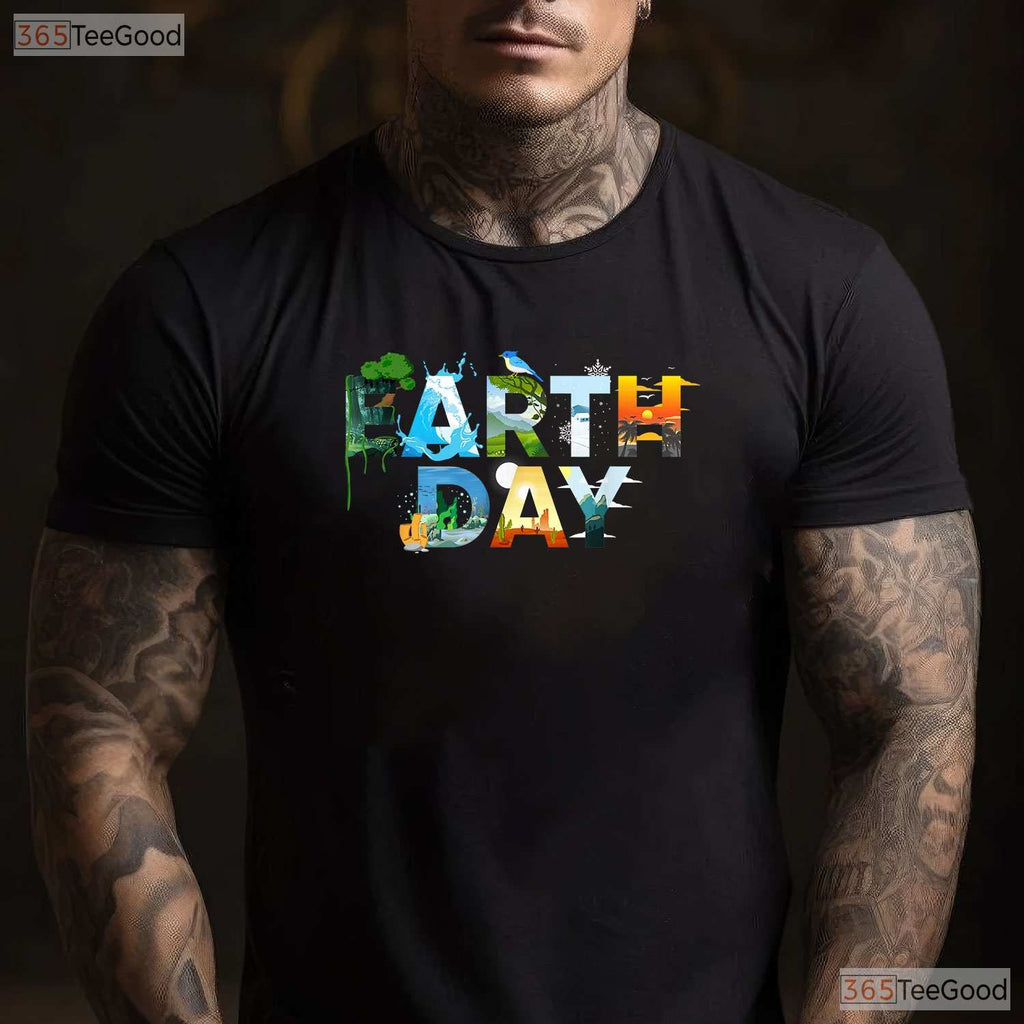 Earth Day Environmental Protection T-Shirt Save Trees Animals Climate Action Tee