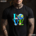 Love World Earth Day 2026 Environmental T-Shirt Save The Planet Eco Friendly Top