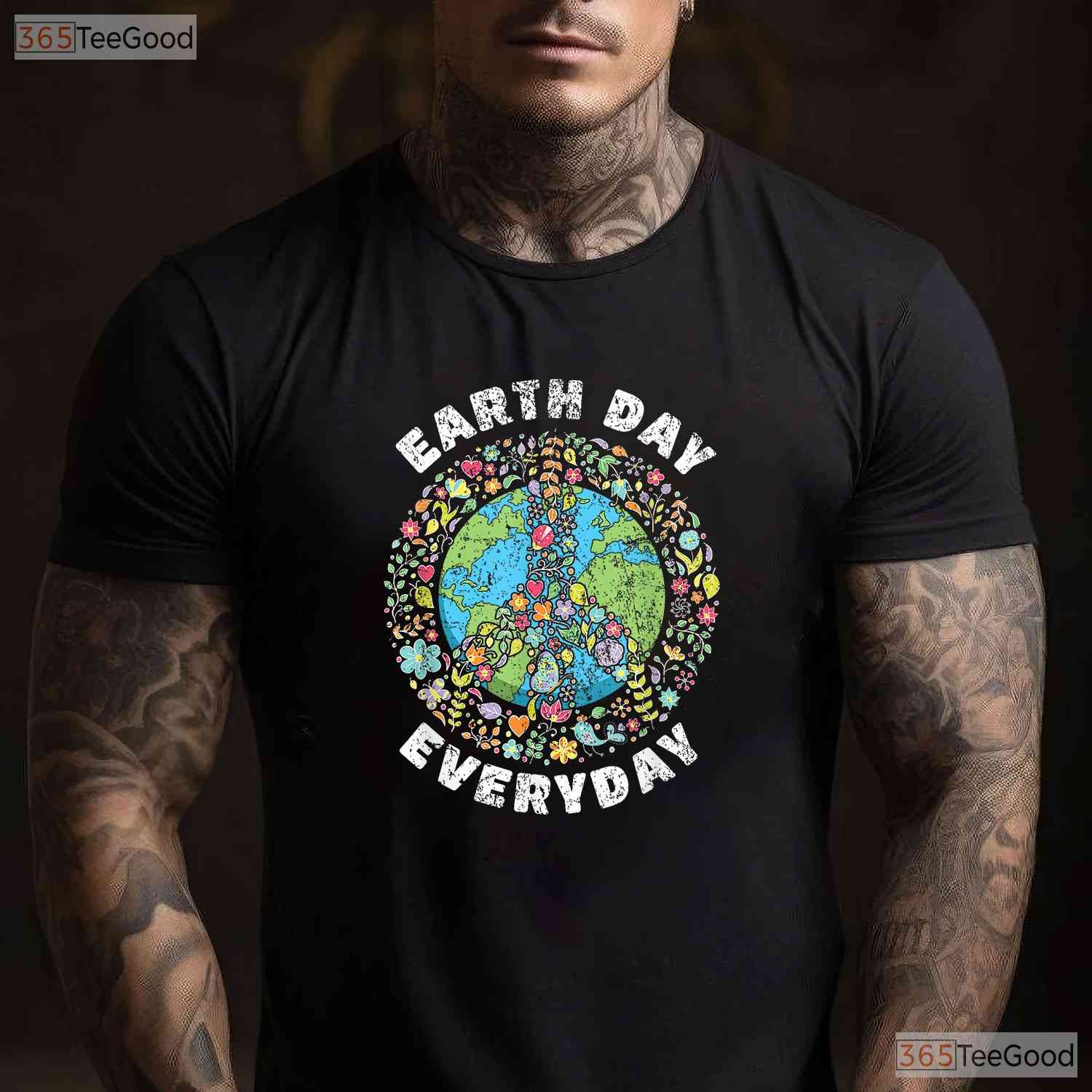 Earth Day Everyday T-Shirt Small Planet Lover Sustainable Eco Conscious Graphic Tee