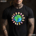 Happy Earth Day Children Around The World T-Shirt Save Planet Global Unity