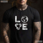 Love Earth Day 90s Vintage T-Shirt Recycle Symbol Teacher Student Gift Tee