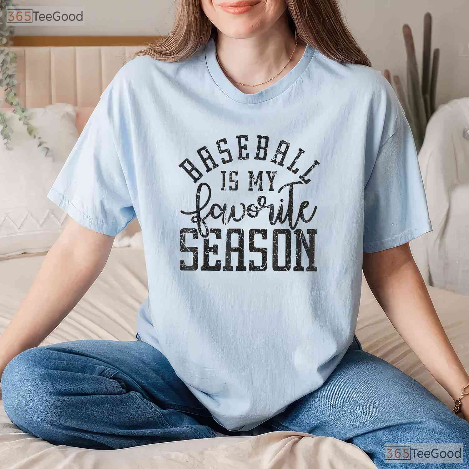 Vintage Baseball Is My Favorite Season T-Shirt Retro Sports Fan Apparel Gift
