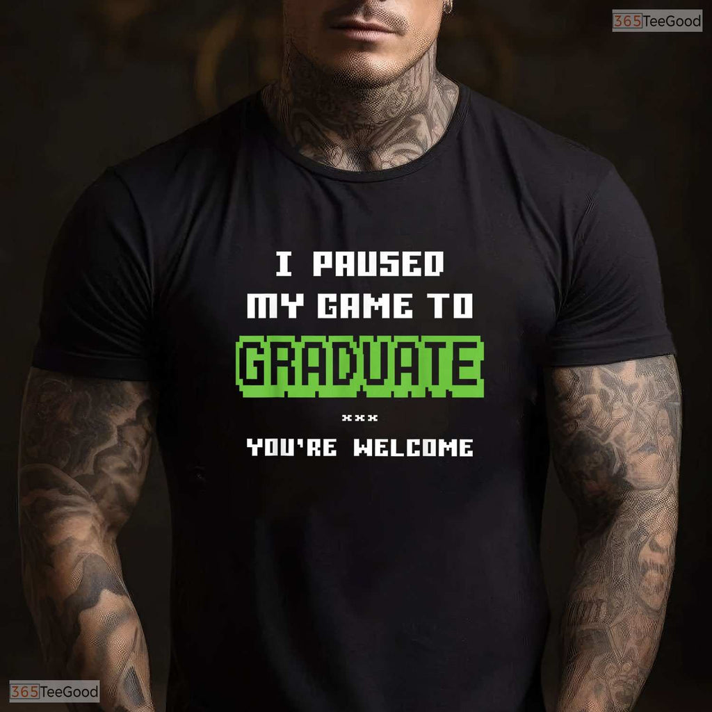 Level Up Funny 2026 Gamer Graduate Video Game Graduation T-Shirt For Boys