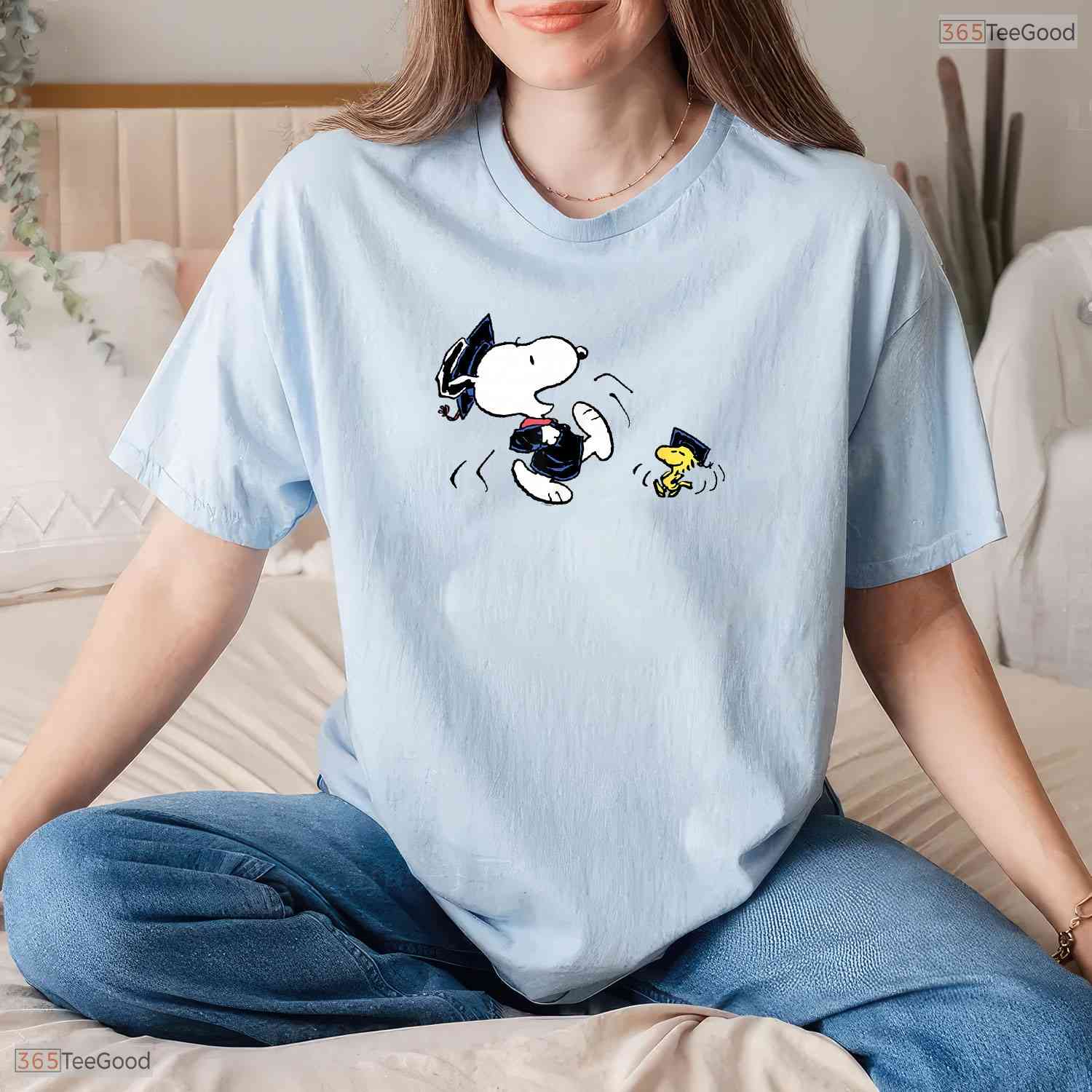 Cute Cartoon Dog Graduation Squad Class Of 2026 Senior Matching Party T-Shirt