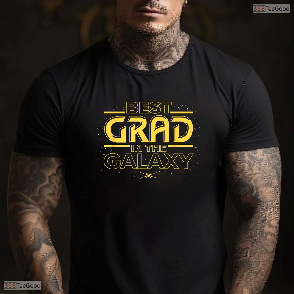 Best Grad In The Galaxy Space Theme Graduation Class of 2026 Senior T-Shirt