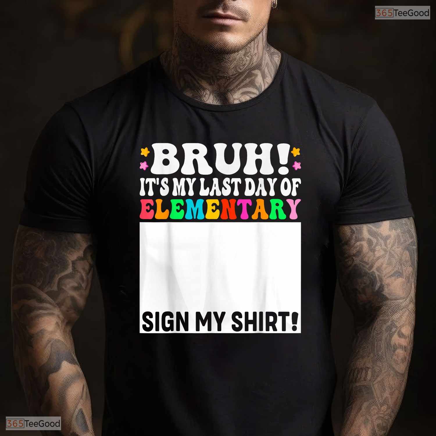 Interactive Last Day Of Elementary Sign My Shirt Elementary Graduation T-Shirt