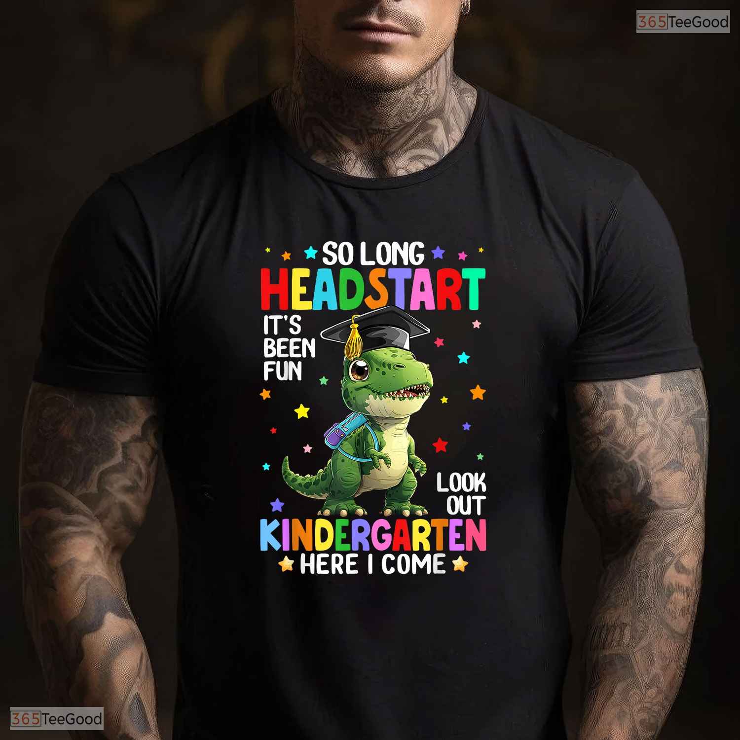 Cute T-Rex Dinosaur So Long Early Learning Kindergarten Here I Come T-Shirt