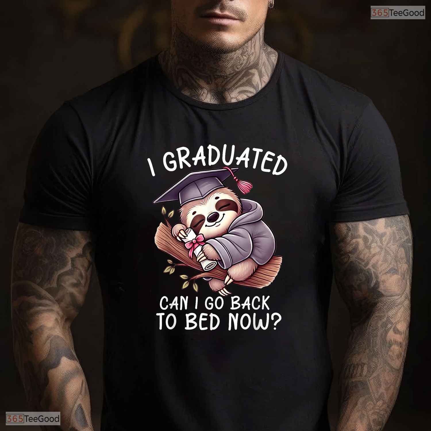 Hilarious I Graduated Can I Go Back To Bed Now Sleepy Senior Grad T-Shirt