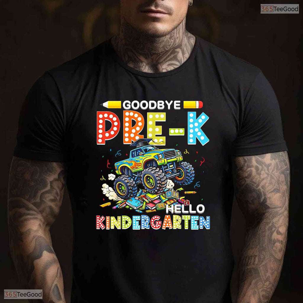 Awesome Goodbye Pre-K Hello Kindergarten Graduation Big Truck Boy T-Shirt