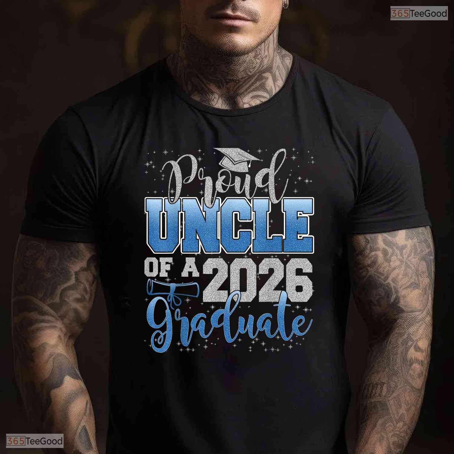 Supportive Proud Uncle Of A Class Of 2026 Graduate Senior Ceremony T-Shirt