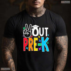 Trendy Peace Out Pre Kindergarten Last Day Of Pre-K Kids Celebration T-Shirt