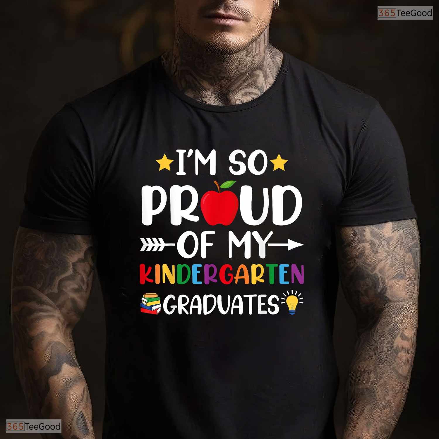 Supportive Proud Of My Kindergarten Graduates Last Day School Teacher T-Shirt