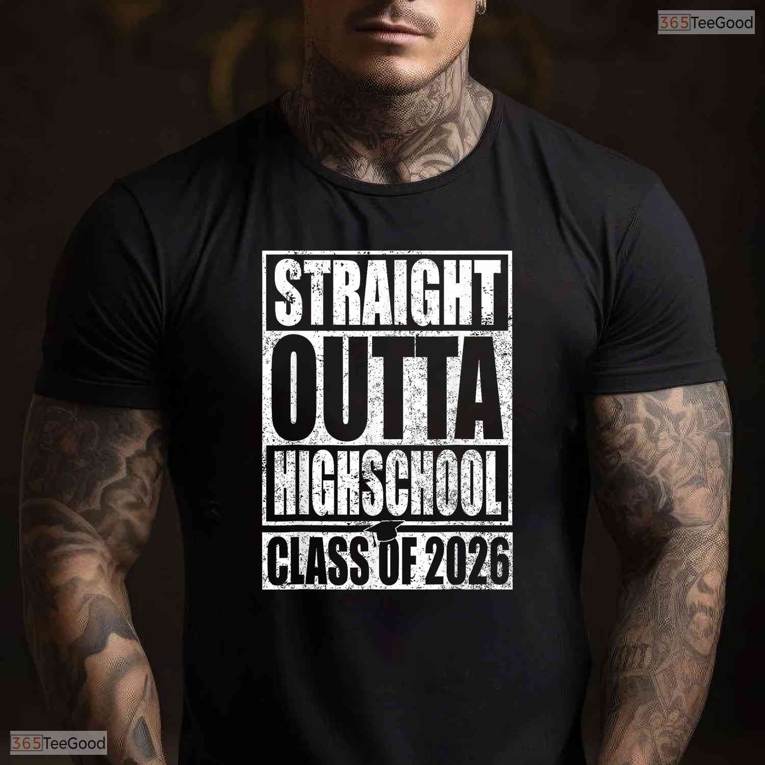 Straight Out Of High School Graduation Class of 2026 Senior Celebration T-Shirt