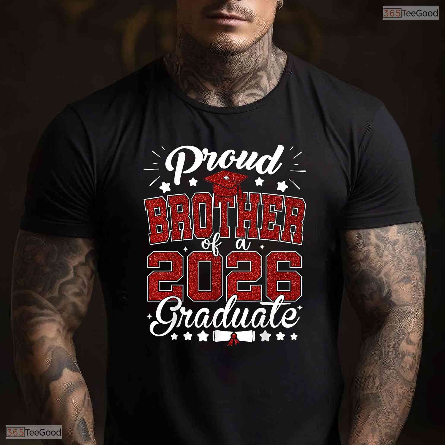 Loving Proud Brother Of A 2026 Graduate Senior 2026 Graduation Day T-Shirt