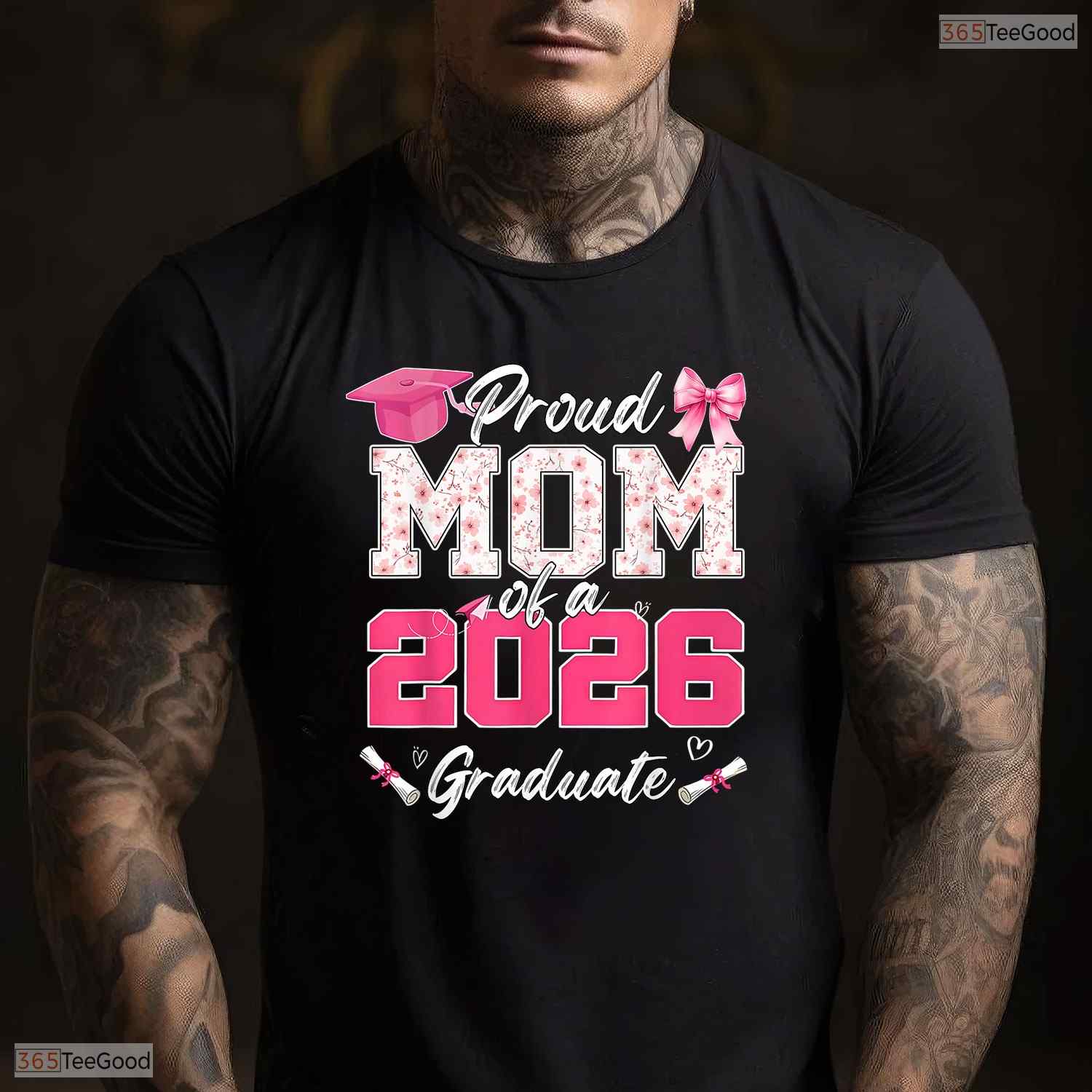 Supportive Proud Mom Of A 2026 Graduate Senior Class of 2026 Party T-Shirt