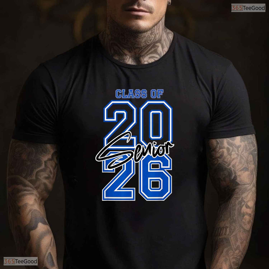 Minimalist Class of 2026 Senior Graduation T-Shirt For High School Students
