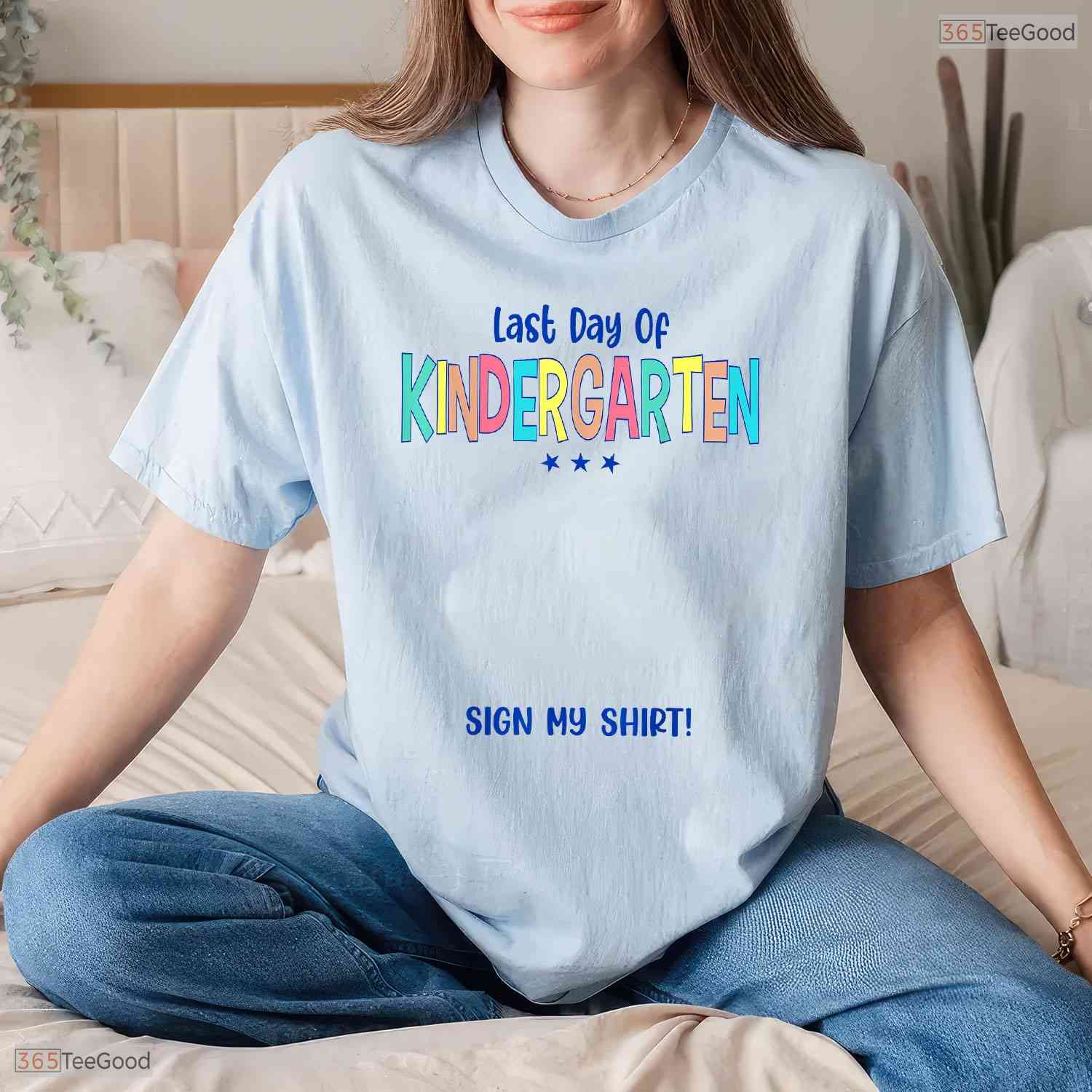 Interactive Kindergarten Graduation Last Day Of Kindergarten Sign My T-Shirt
