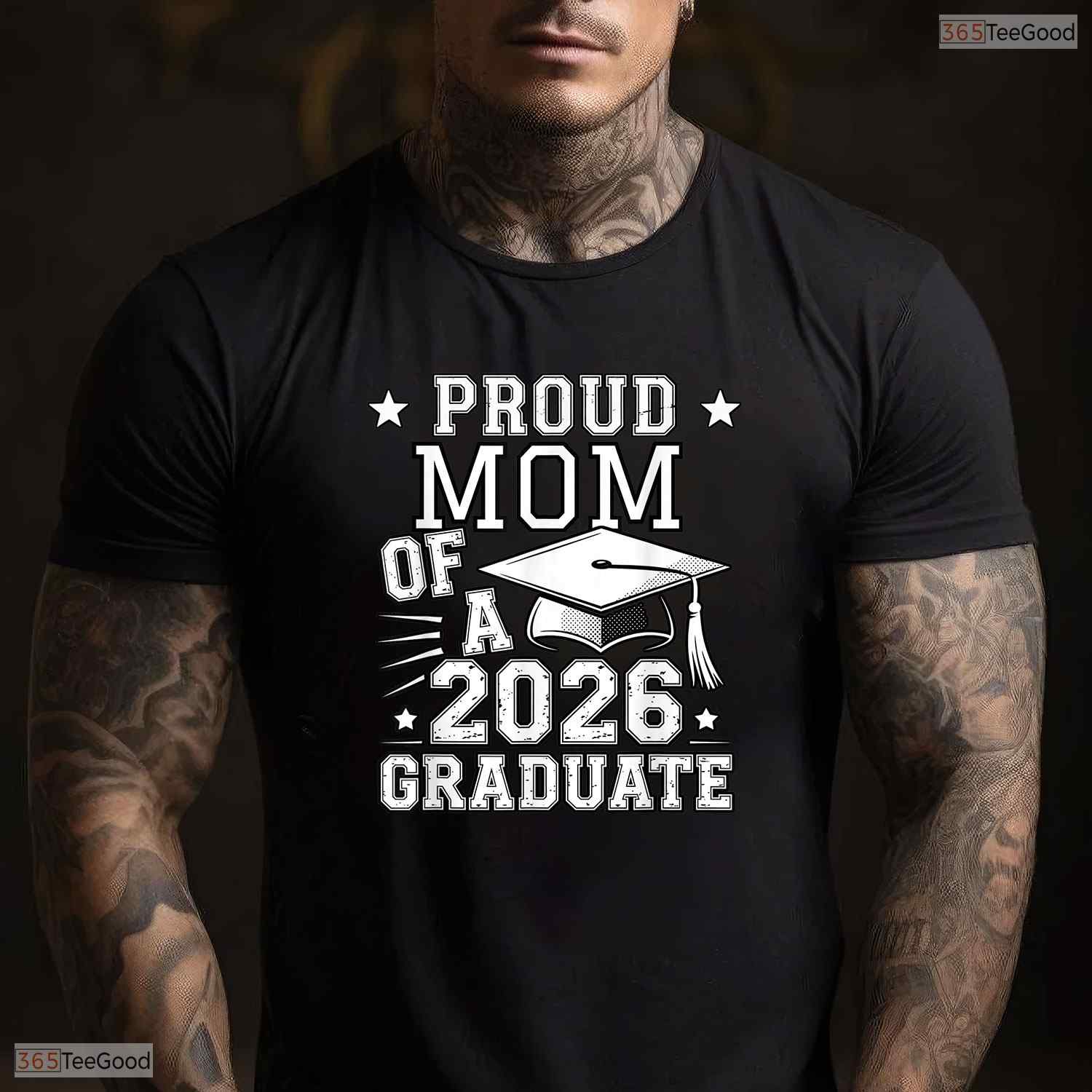 Cute Proud Mom 2026 Graduate High School Graduation Family Matching T-Shirt