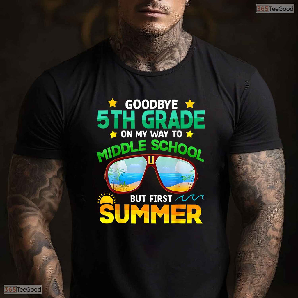 Awesome 5th Grade Way To Middle School First Summer Graduation Kids T-Shirt