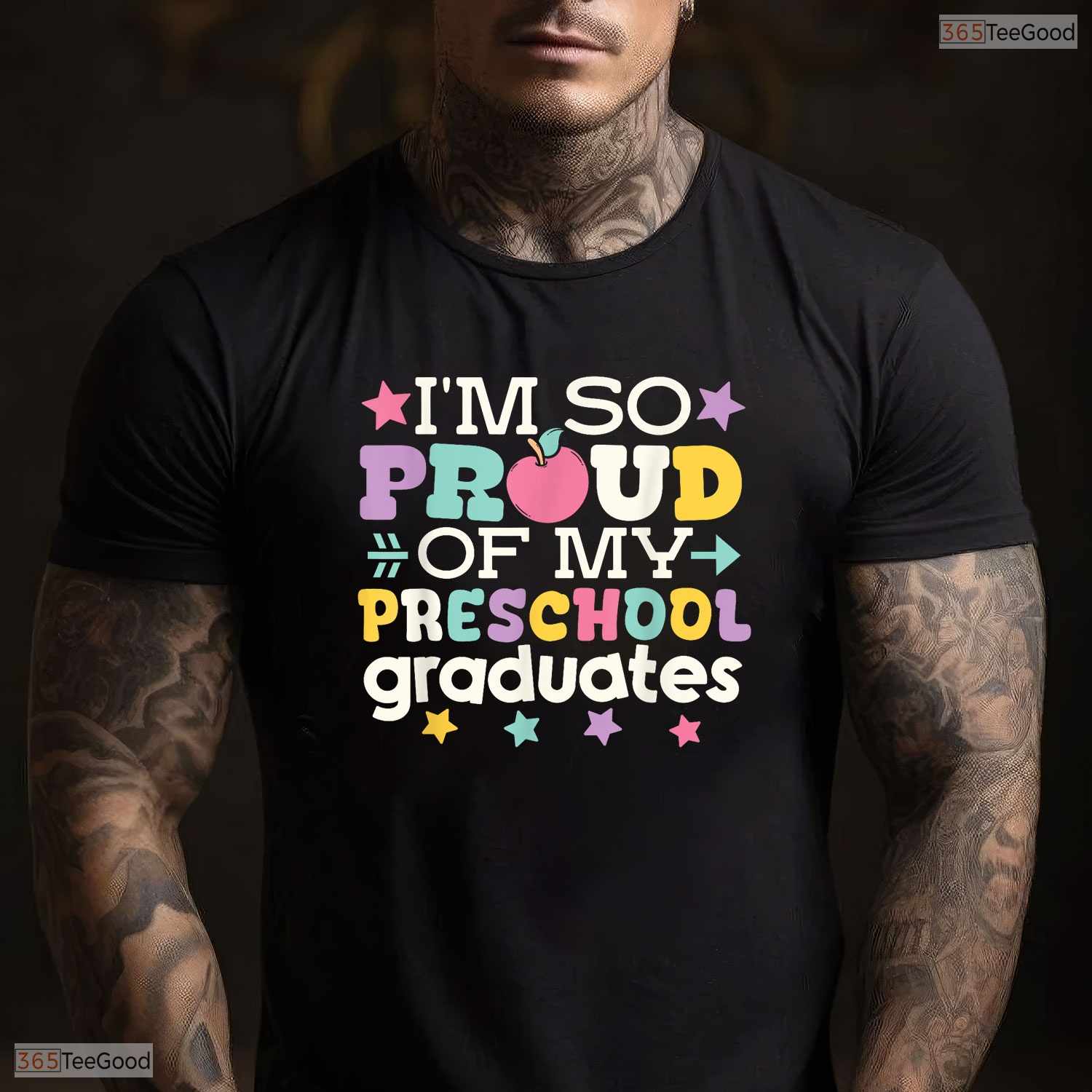 Loving Proud Of My Preschool Graduates Last Day Of School Educator T-Shirt