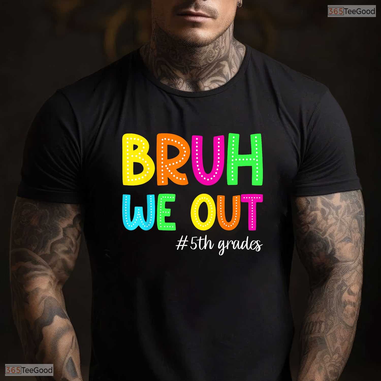 Retro Bruh We Out 5th Graders Fifth Grade Graduation Class Of 2026 T-Shirt